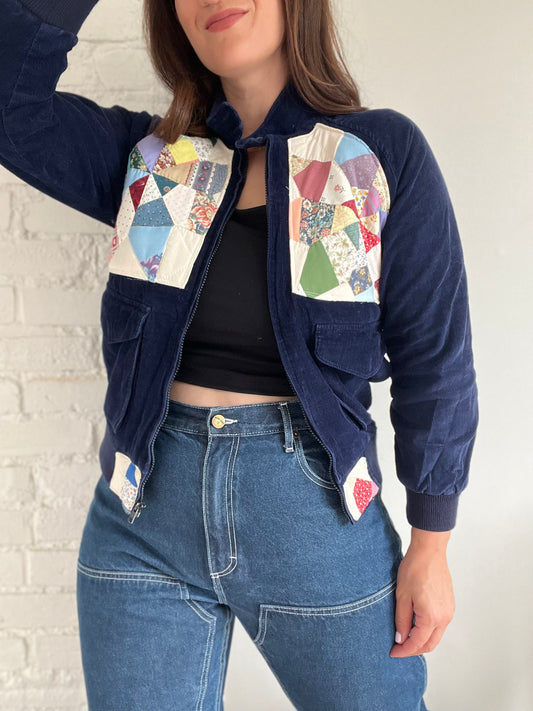 Reworked Patchwork Cord Jacket - M