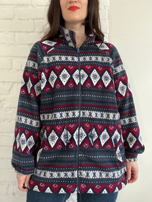 Diamond Fleece Zip-Up - XL