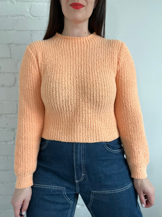 Peach Chenille Soft Sweater - L