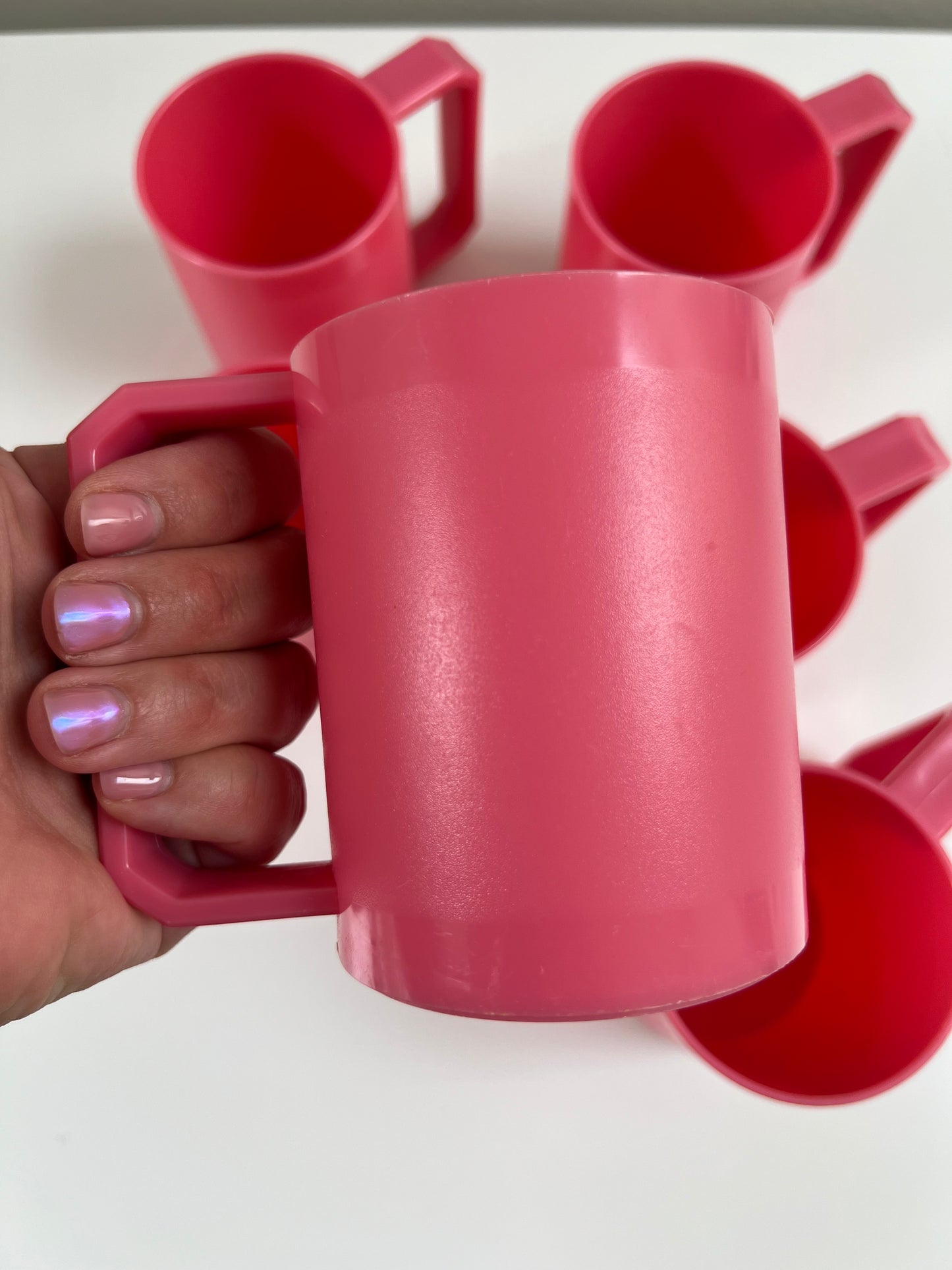 Barbie Pink Plastic Patio Mugs