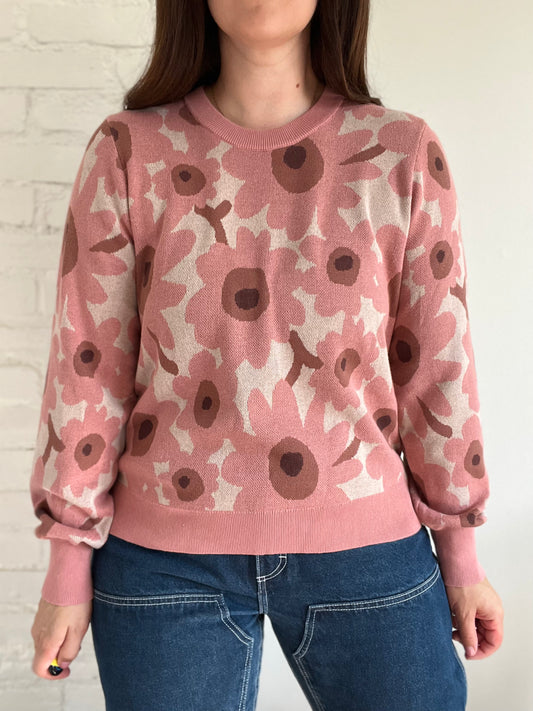 Large Daisy Knit Sweater - XL