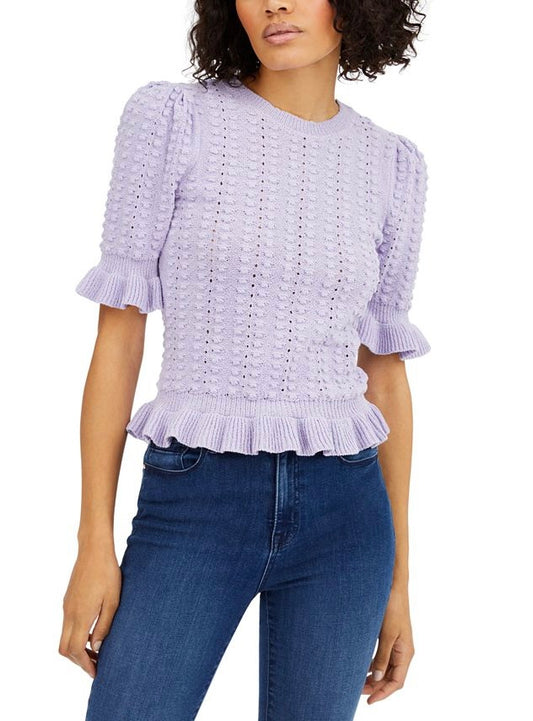 Popcorn Stitch Pullover Sweater - S