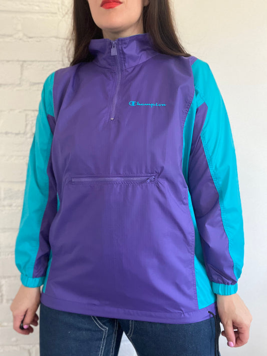 Champion Colour Block Pullover Track Jacket - L/XL