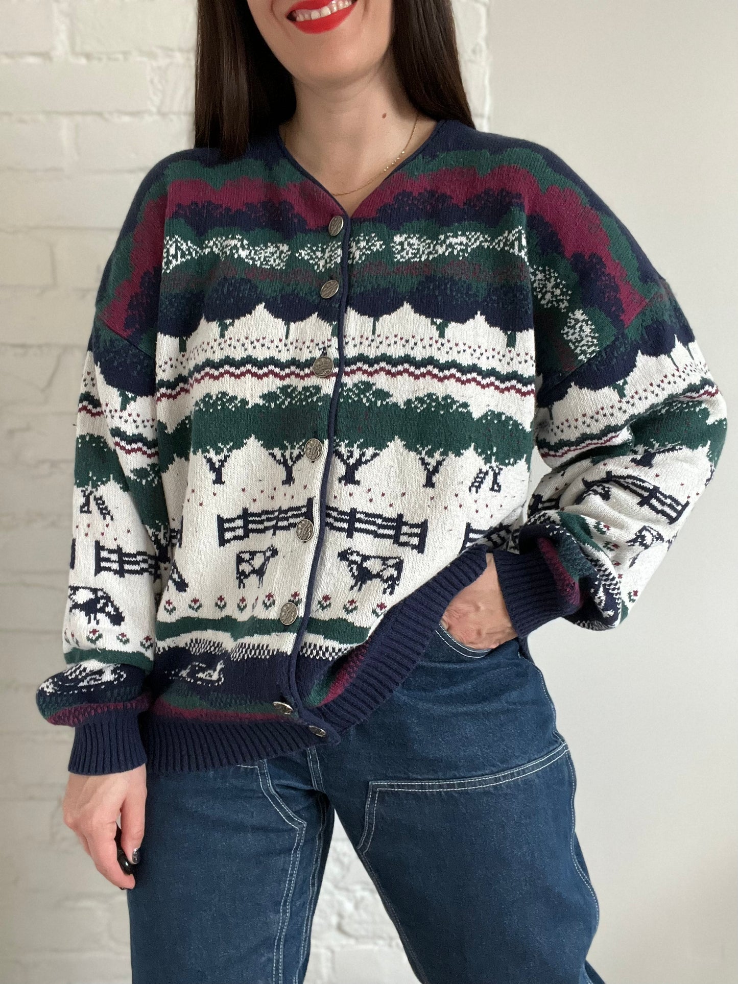 Vintage Northern Reflections Farm Knit - XL