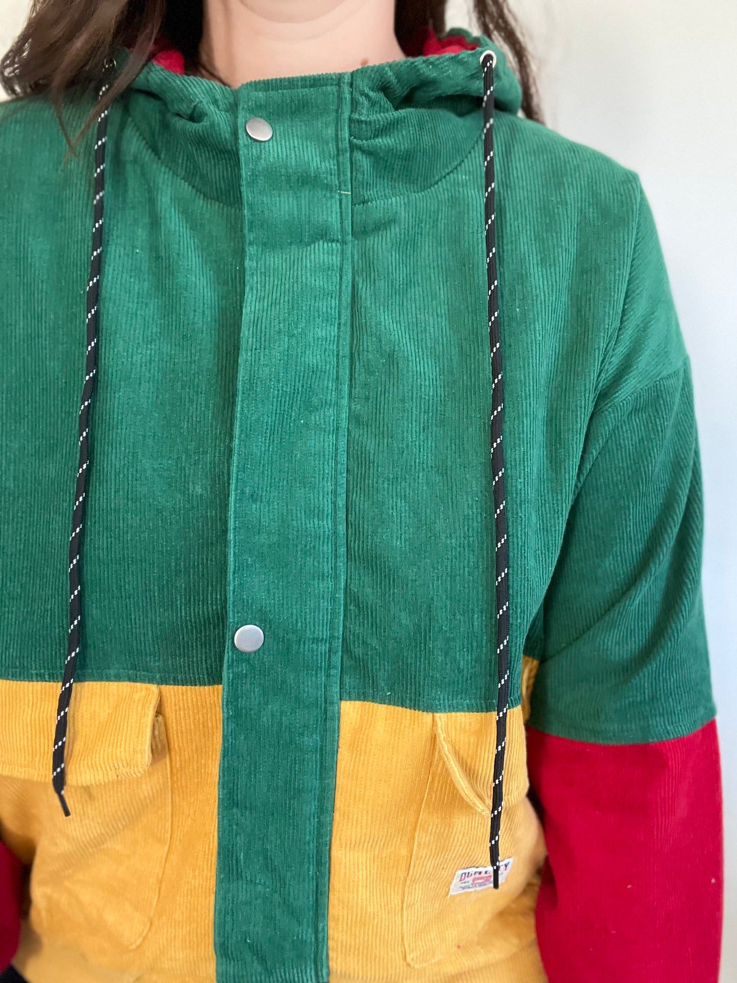 Punchy Cord Hooded Jacket - Size M