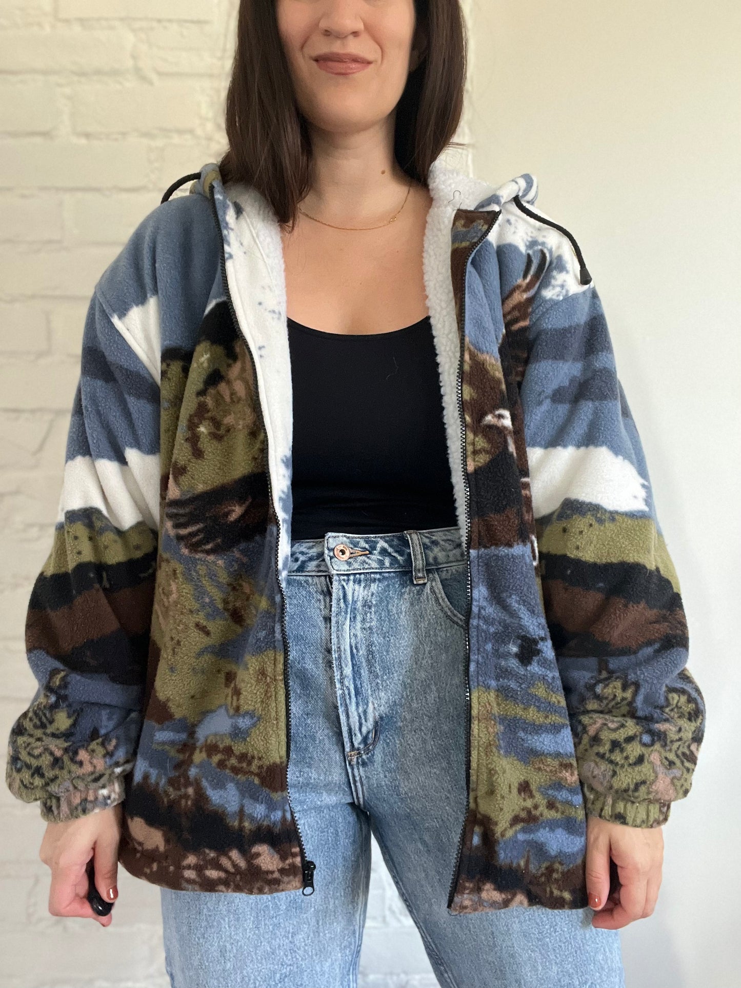 Bald Eagle Sherpa Puffer Fleece - XL/XXL