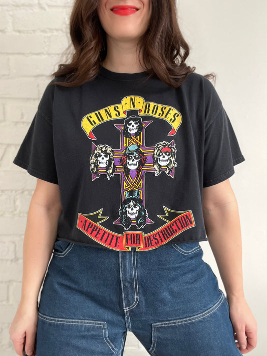 Guns N' Roses Crop Tee - Women's XL