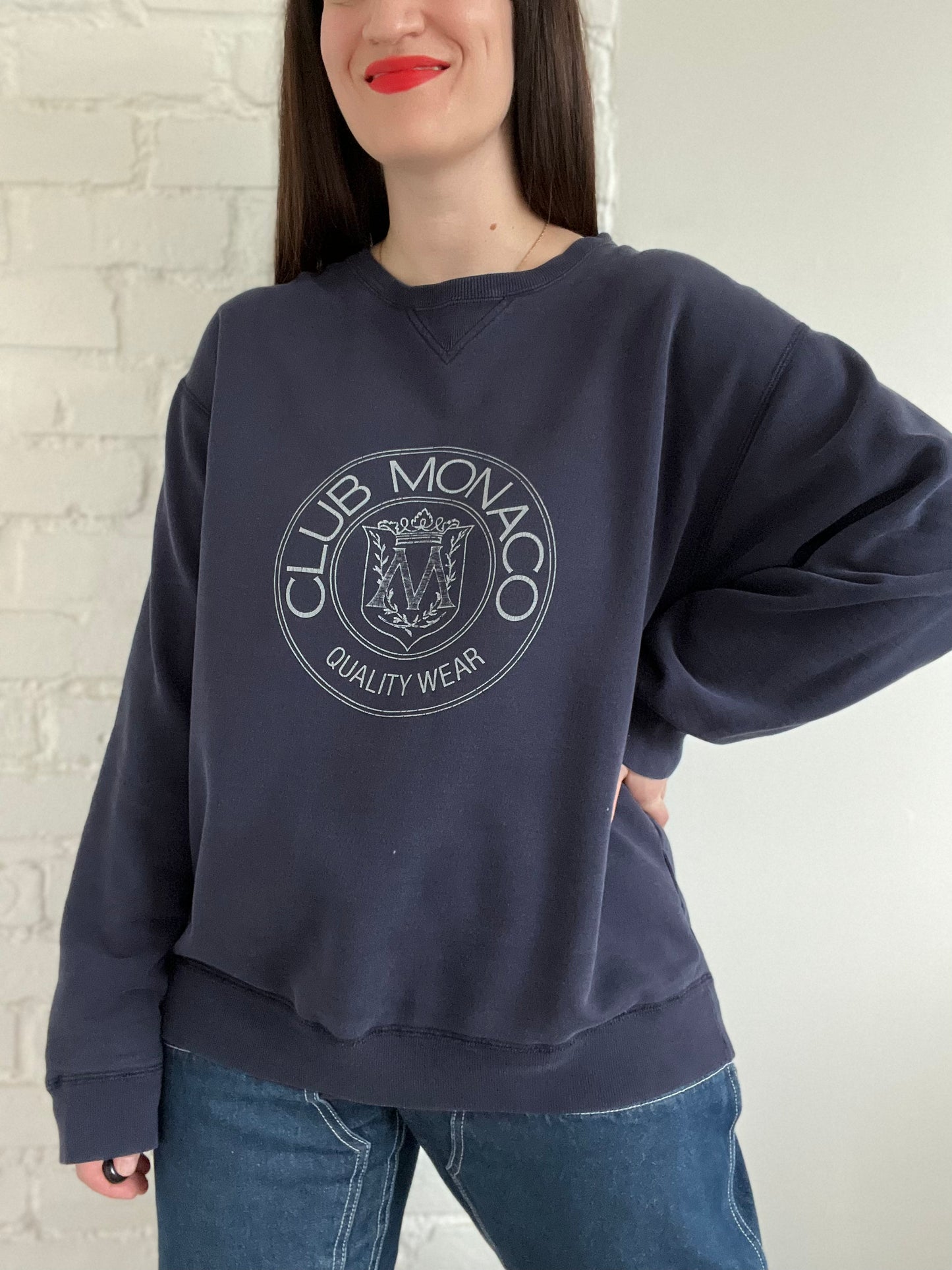 Vintage Club Monaco Heritage Crest Sweater - Mens L