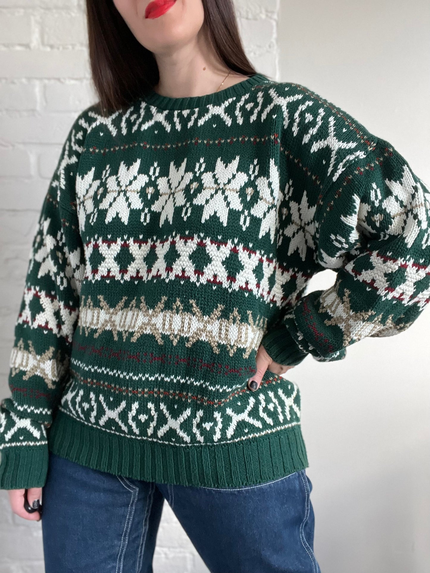 Holiday "Dad Sweater" Chunky Knit - Size L/XL