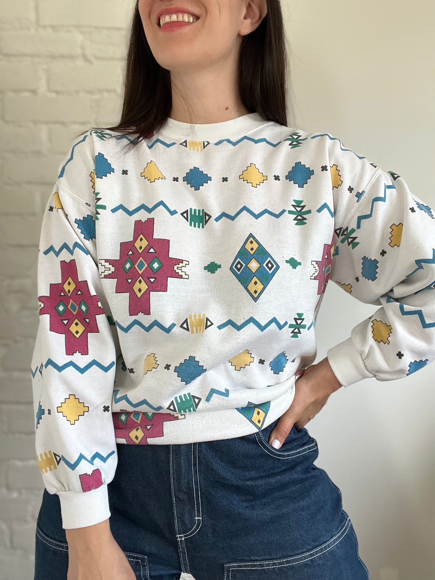 90s Abstract Crewneck - Size M