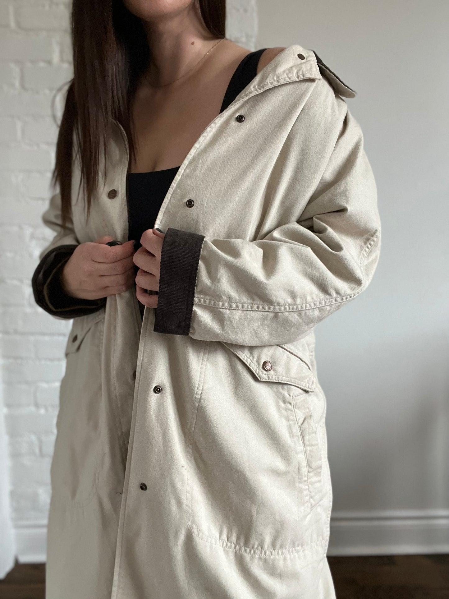 Vintage L.L.Bean Sherpa Lined Trench Coat - L