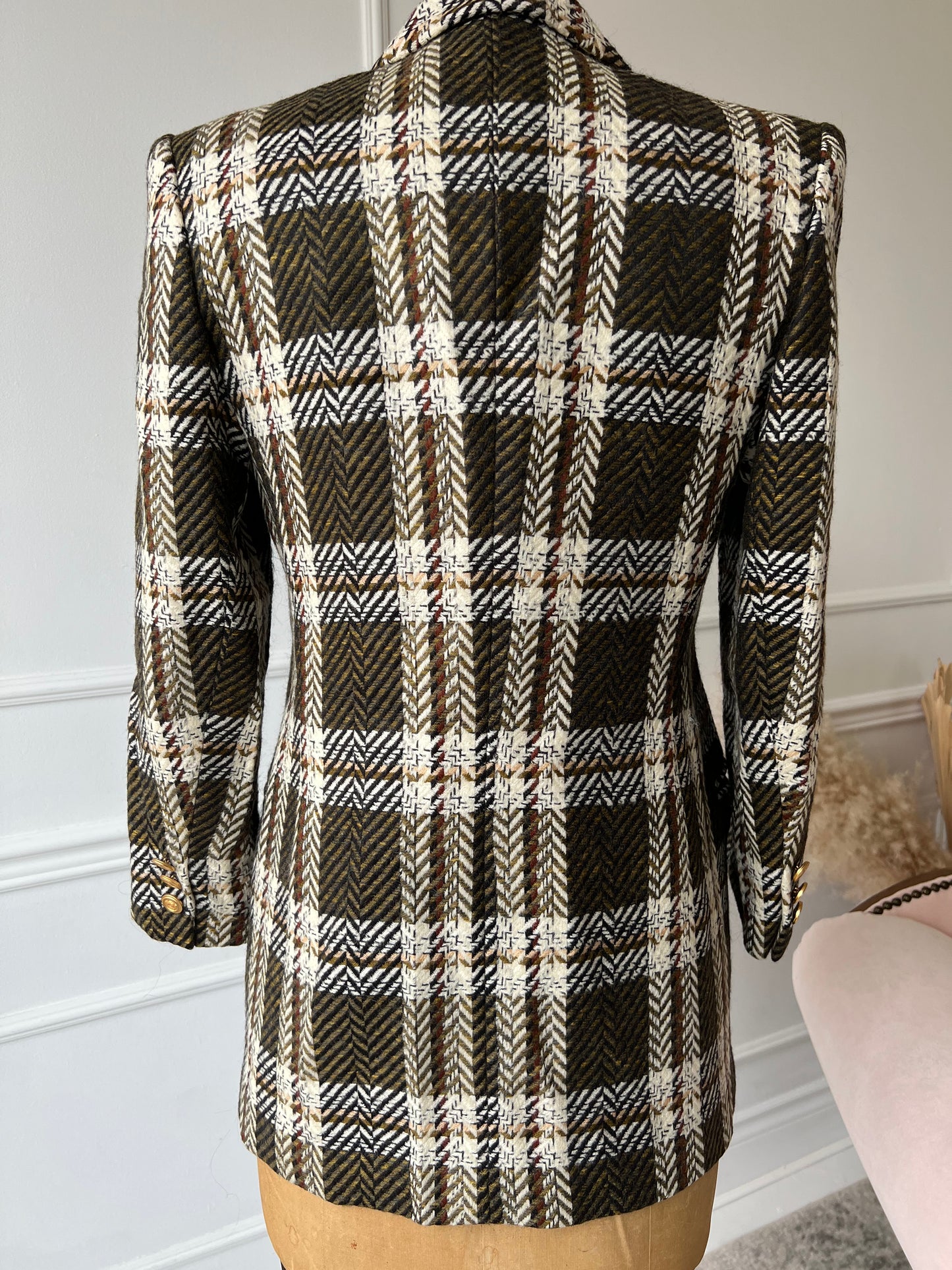 Vintage St. Sophia Paris Tweed Crest Blazer - Size M