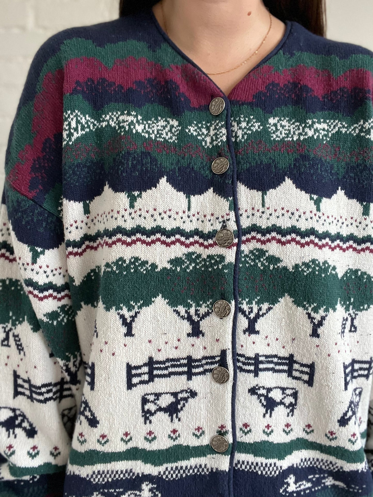 Vintage Northern Reflections Farm Knit - XL
