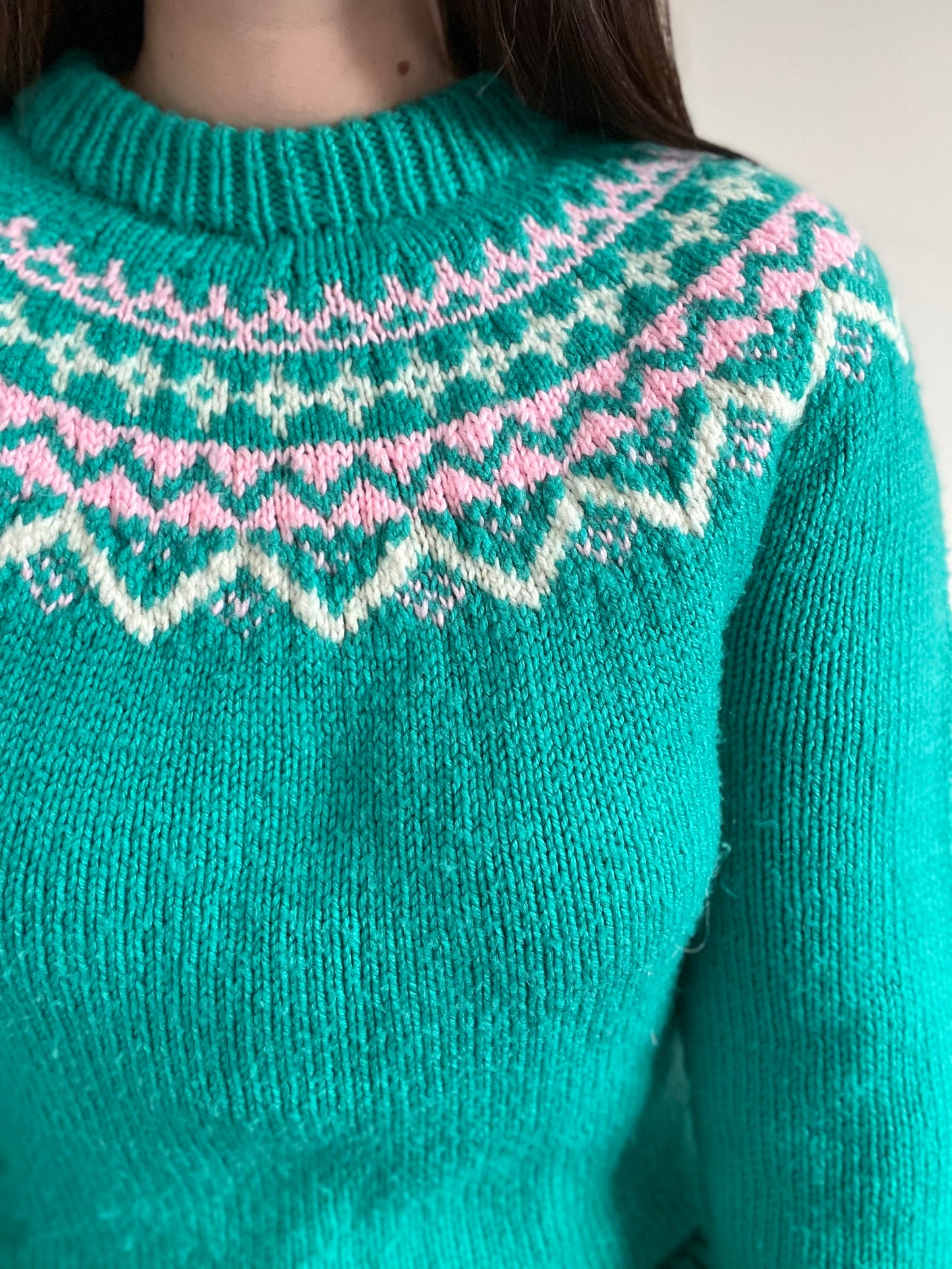 Turquoise Emerald Holiday Knit - S/M