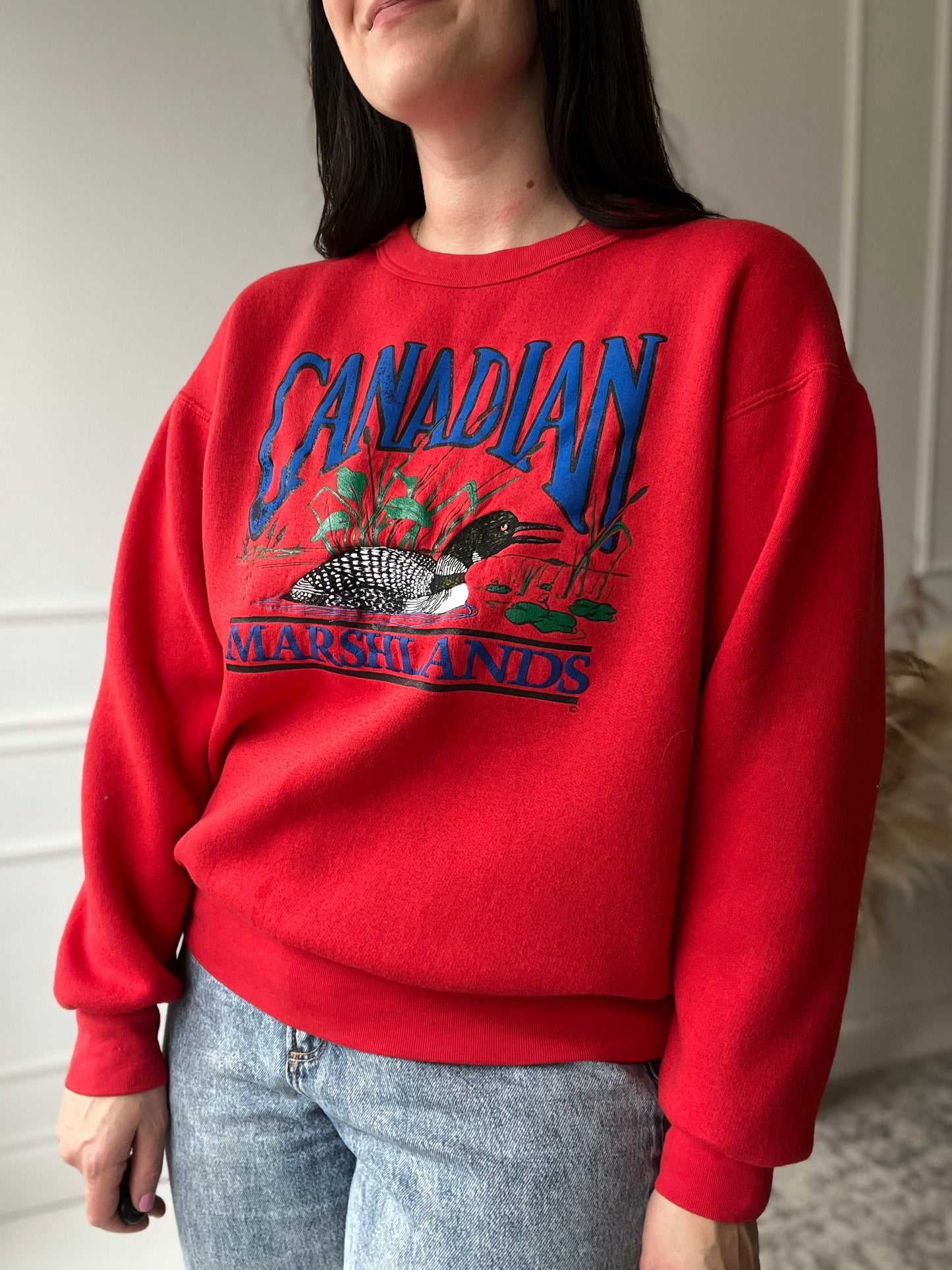 Canadian Marshlands Loon Sweater - Size L/XL