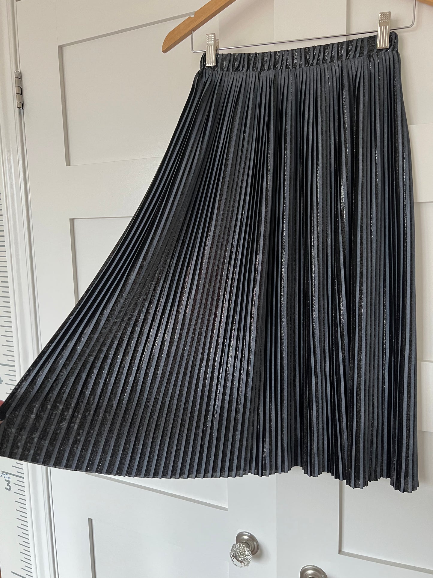 Metallic Pleated Skirt - S