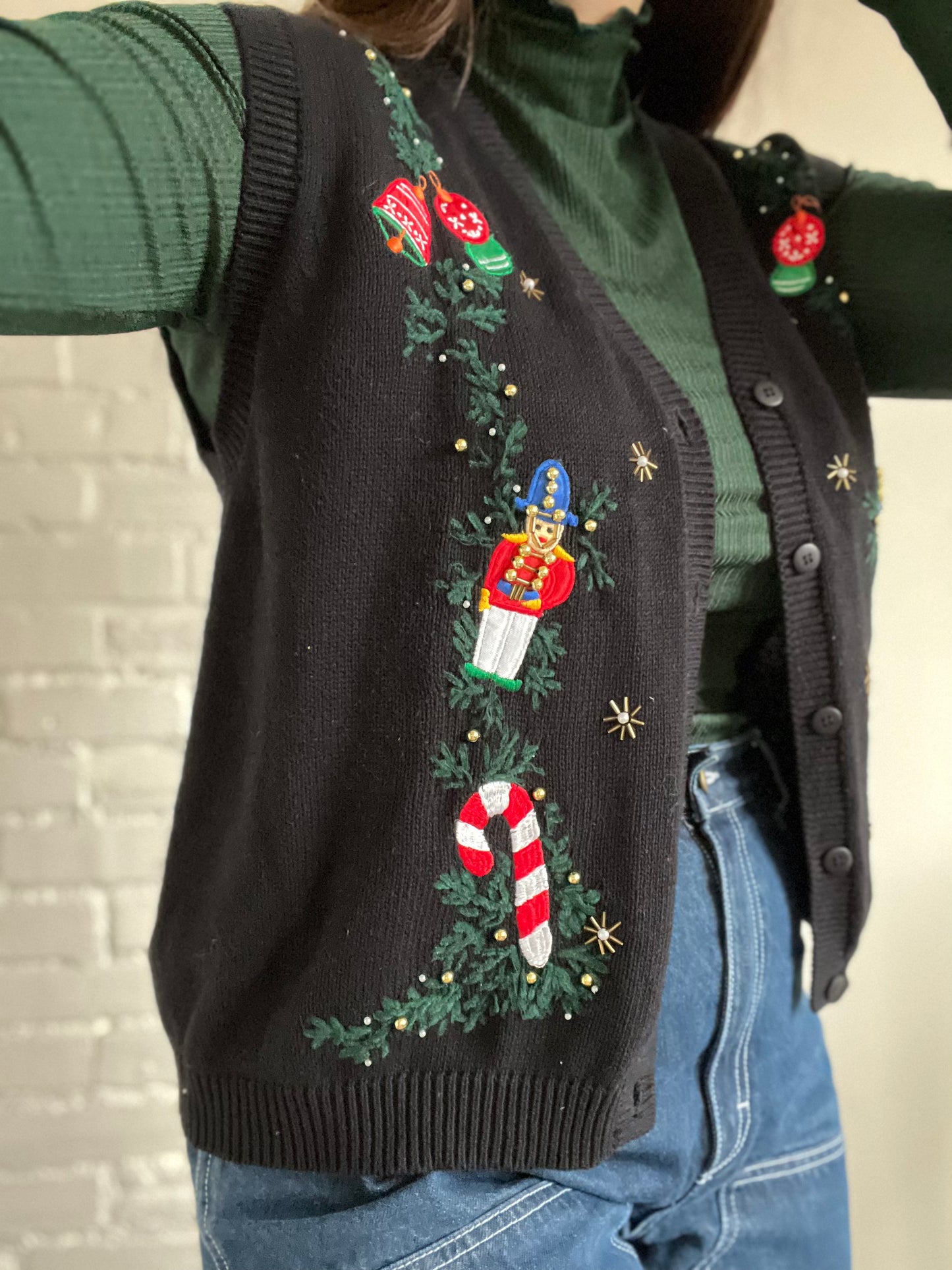 Nutcracker Knit Vest - M