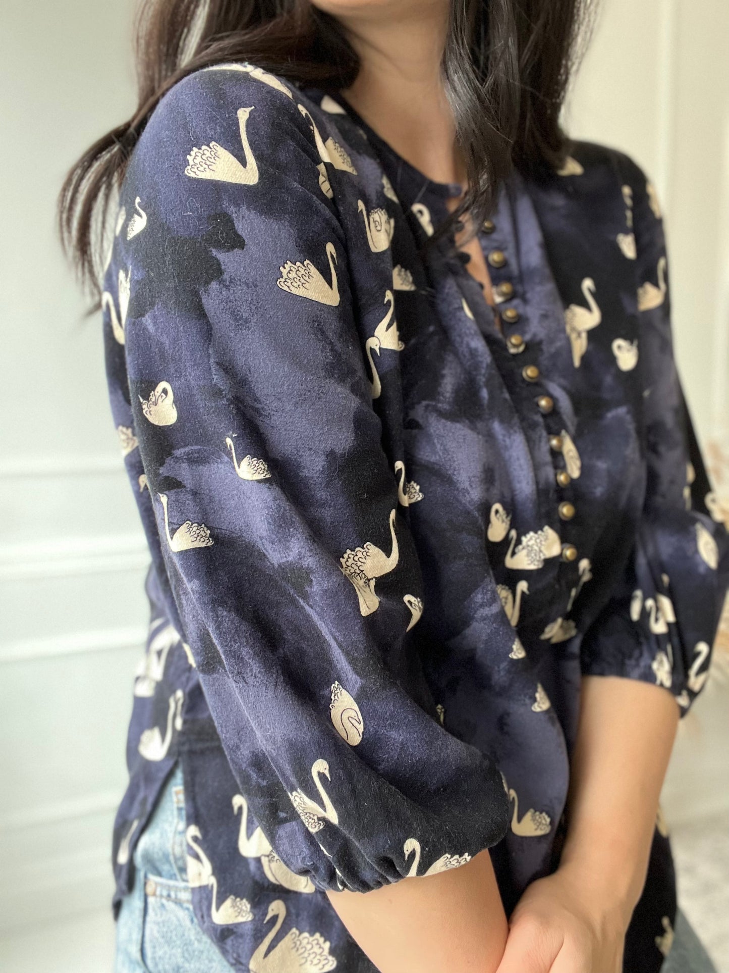 Bethesda Swan Flannel Shirt - Size M