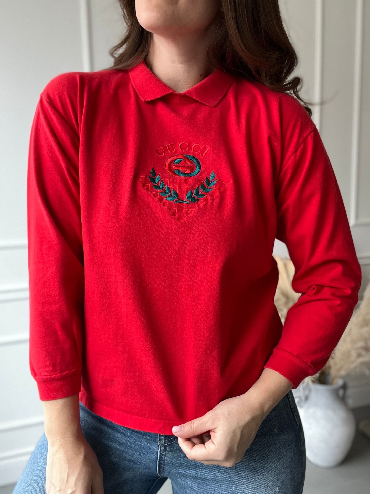 Vintage GUCCI Crested Unisex Polo Shirt - Size S-L