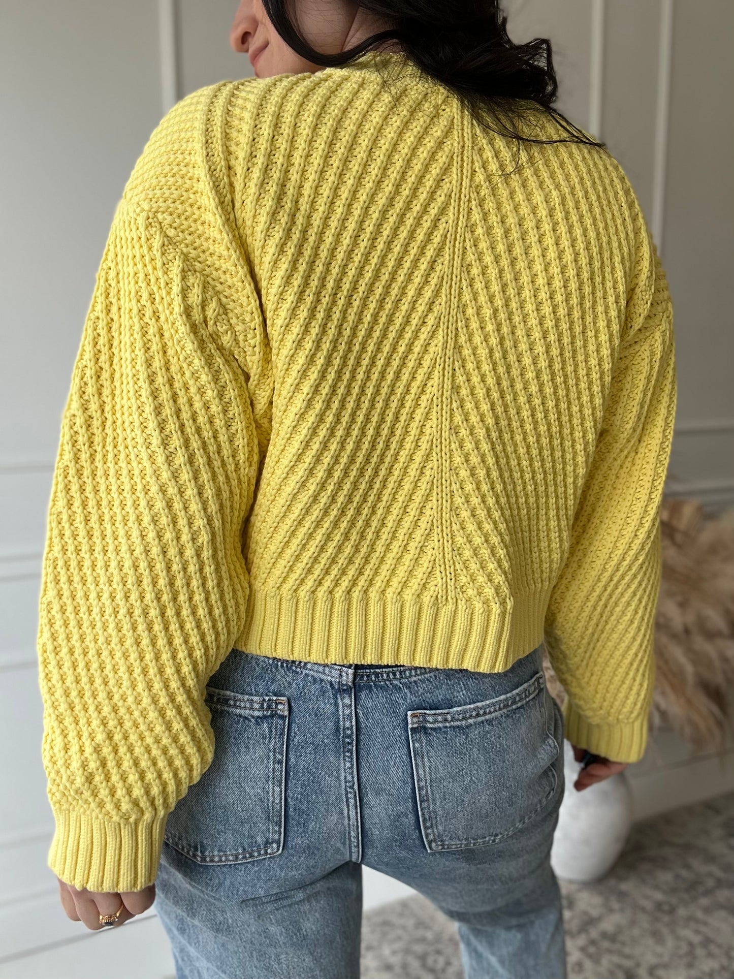 Extra Chunky Sunshine Sweater - Size S