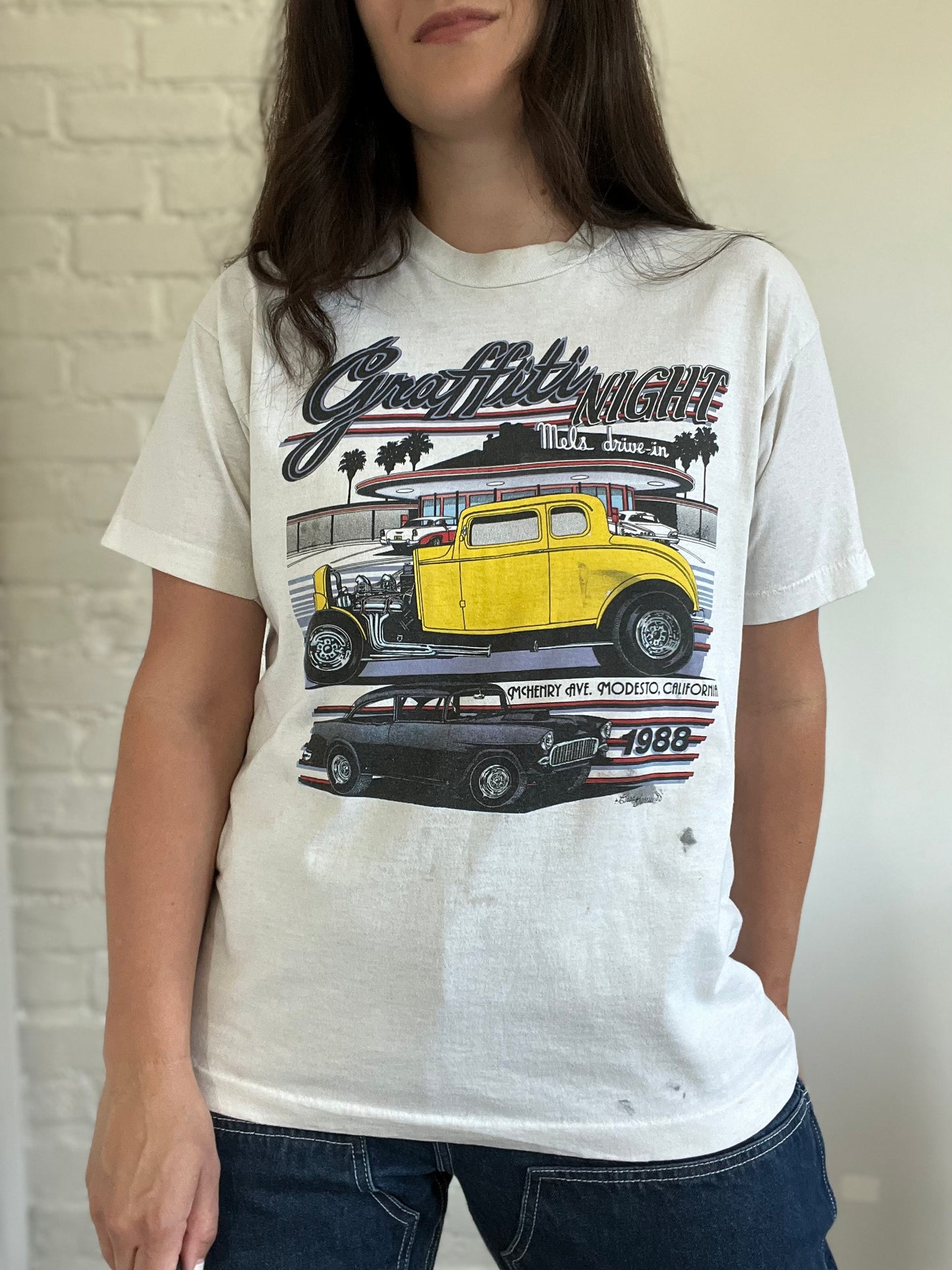 Graffiti Night Mel's Drive In Tee - Size M