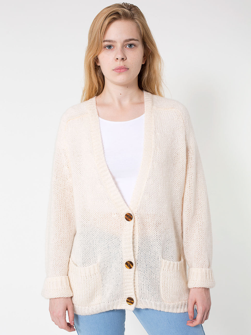 Mohair Wool Vintage Cardigan - Size O/S