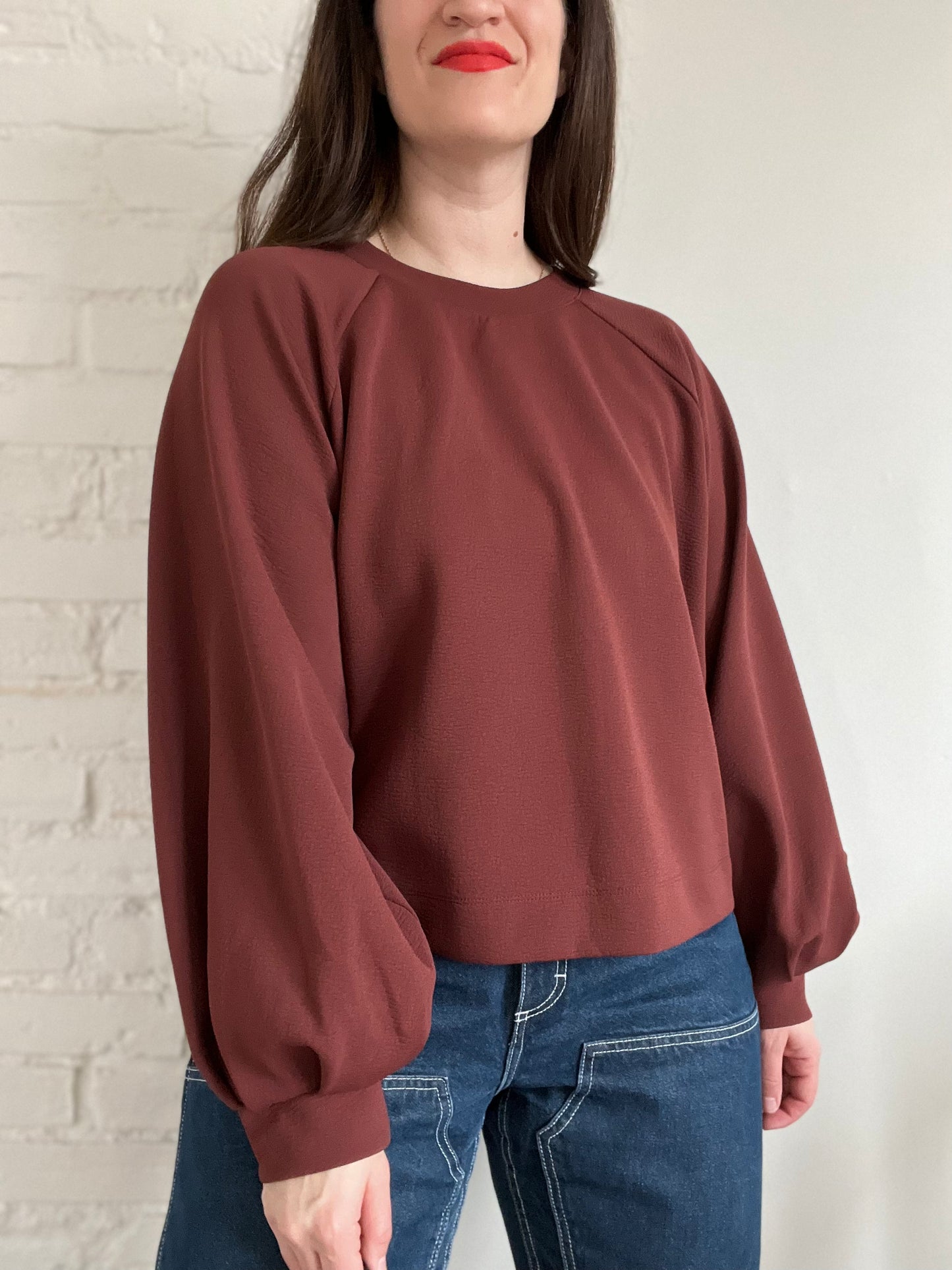Winter Rose Pouf Top - XL