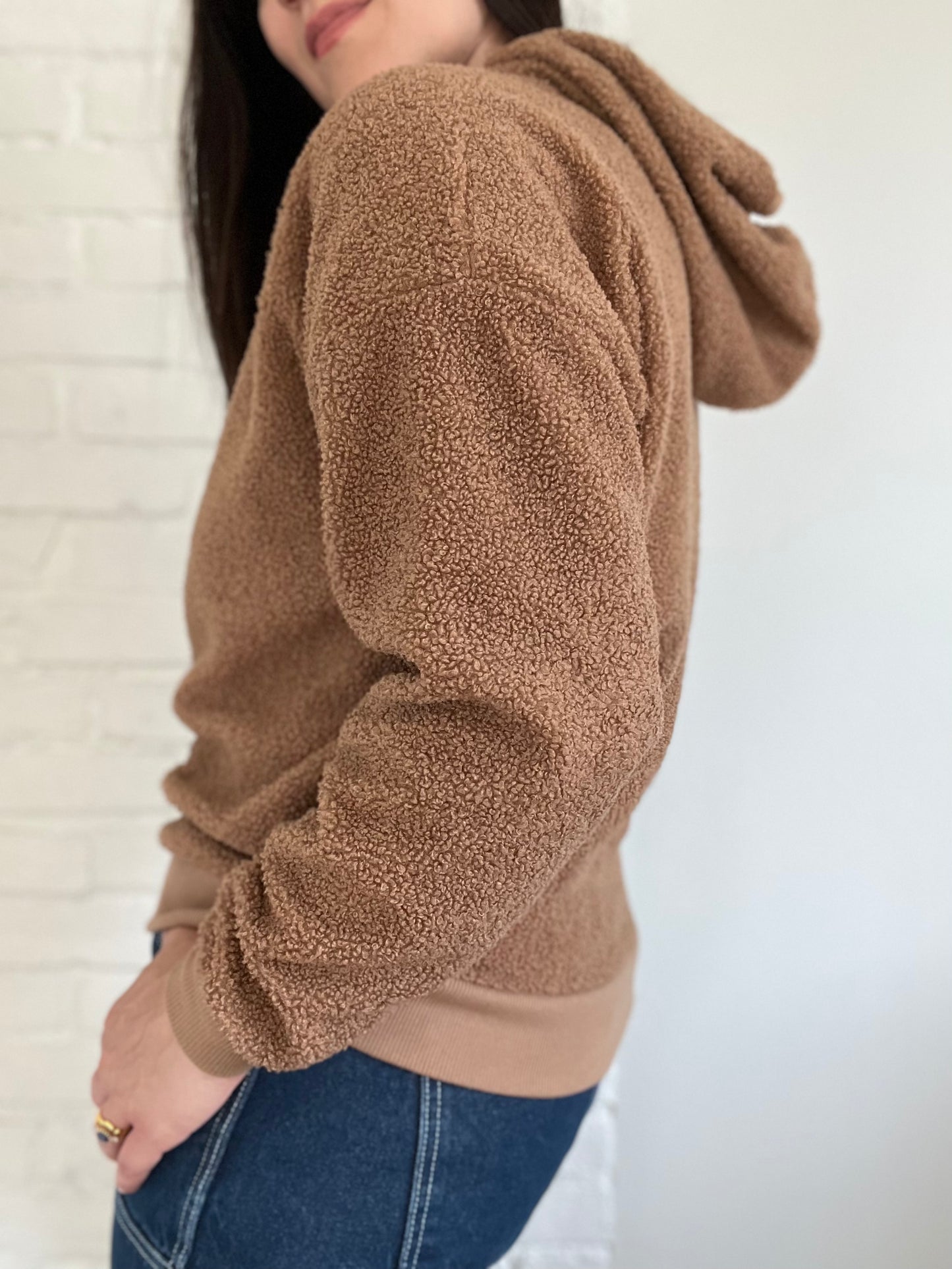 Teddy Caramel Hoodie - Size S/M