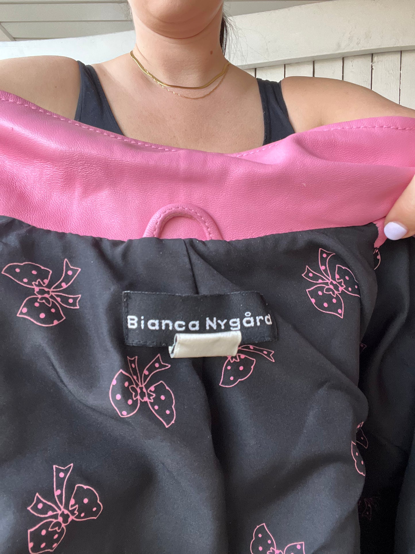 Bubblegum Leather Jacket  - Size M