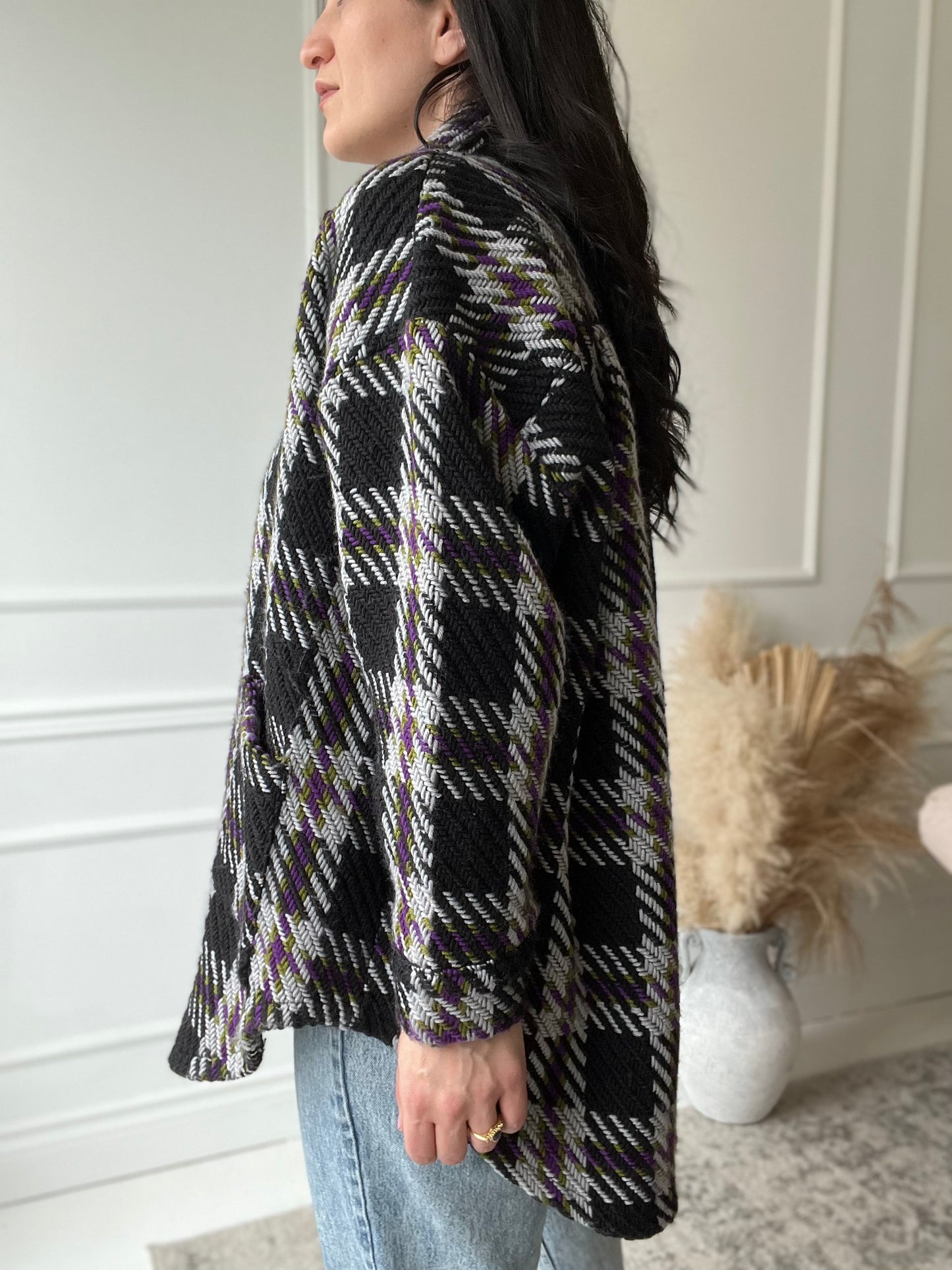 Boxy Fall Tweed Shacket  - Size XL