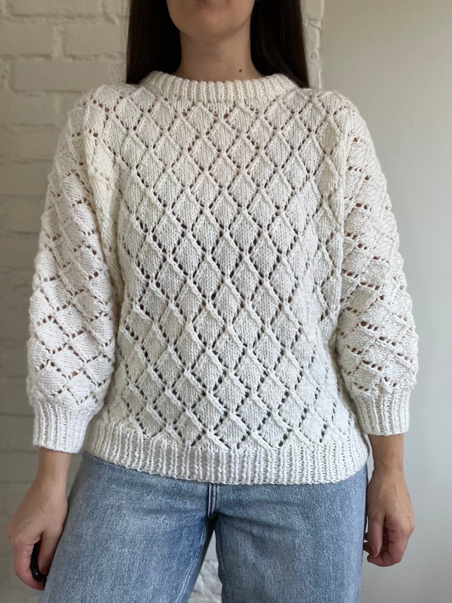 Chunky Neutral Knit Sweater - Size S-L