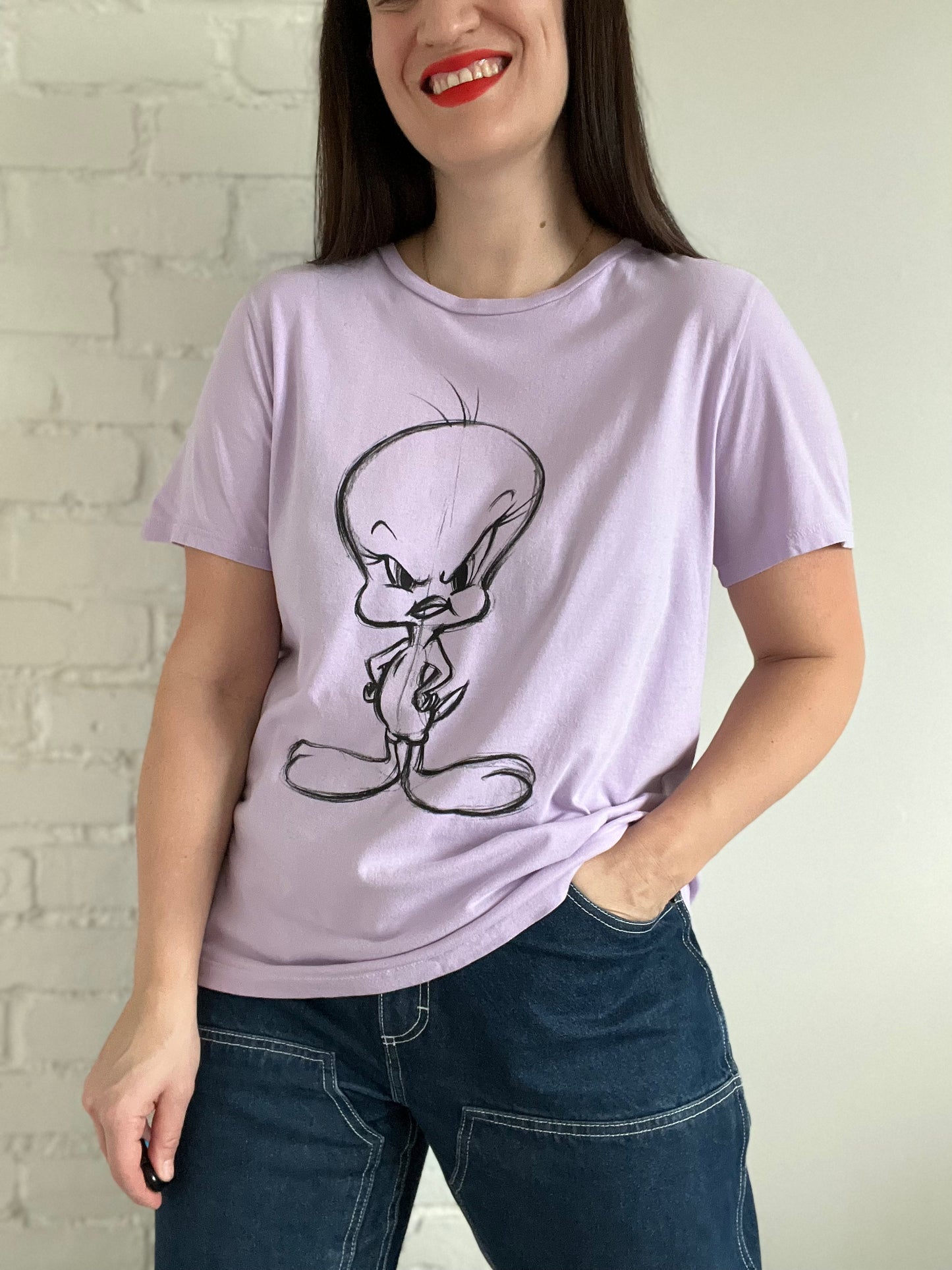 Tweety Bird Drawing Tee - L