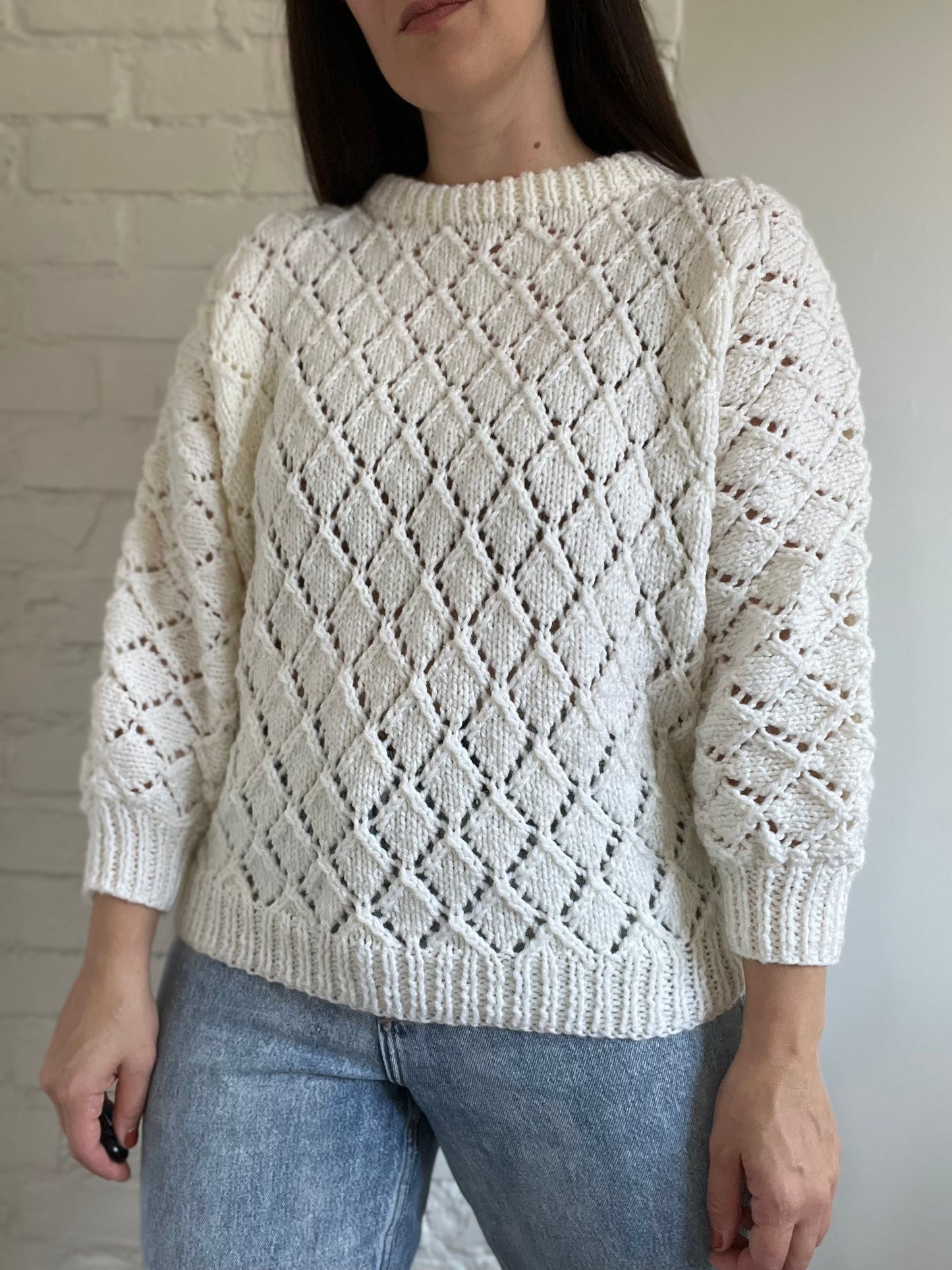 Chunky Neutral Knit Sweater - Size S-L