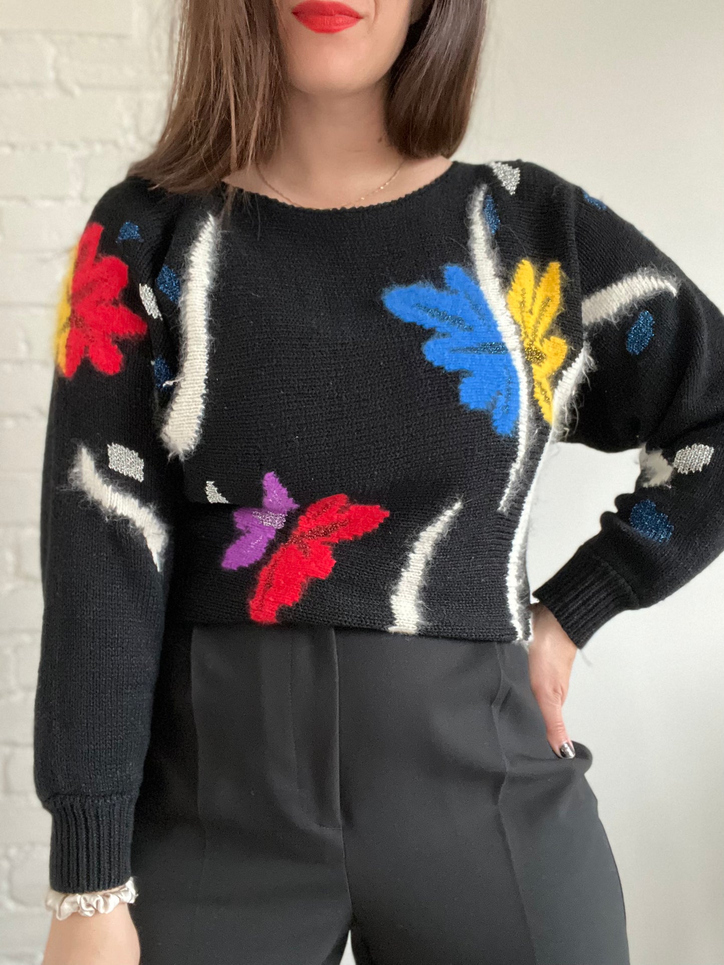 Colourful Festive Sweater - S