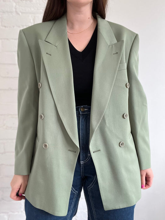 Sage Green Oversized Blazer - XL