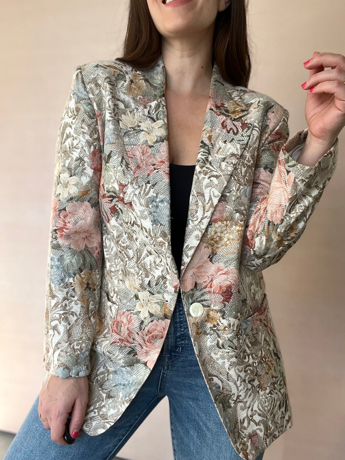 Goldy Floral Blazer - Size L/XL