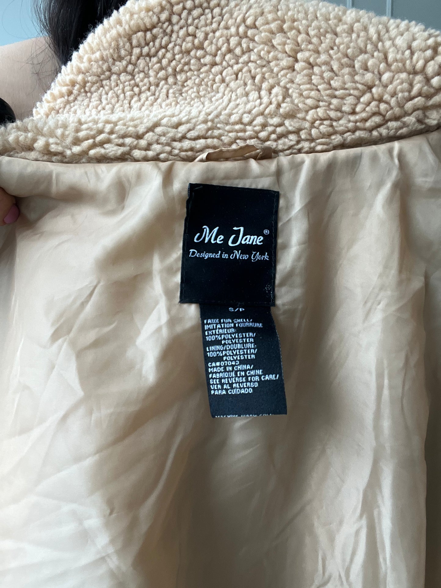 Neutral Teddy Vintage Jacket - Size S