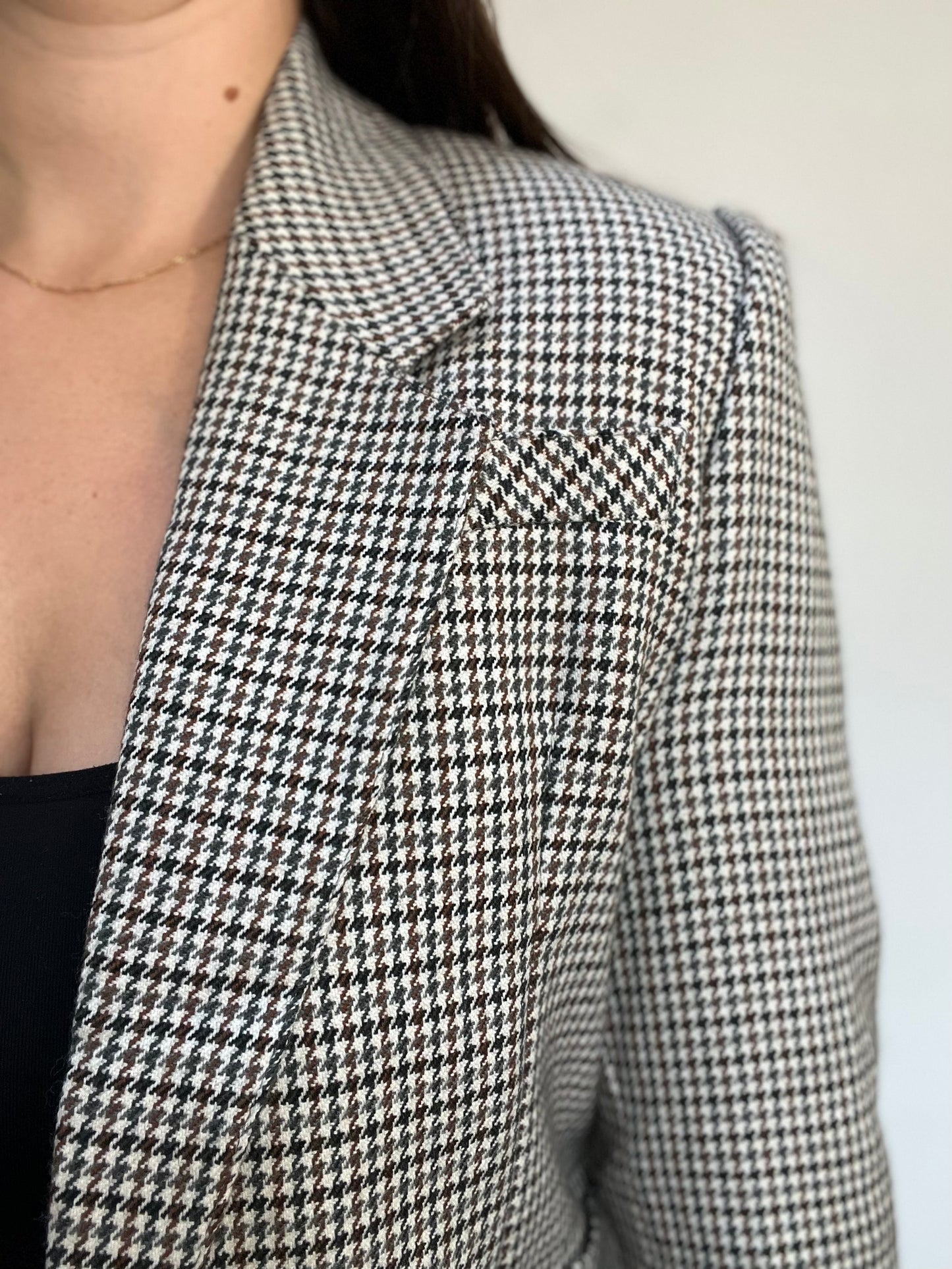 Mini Houndstooth Vintage Blazer - Size M/L