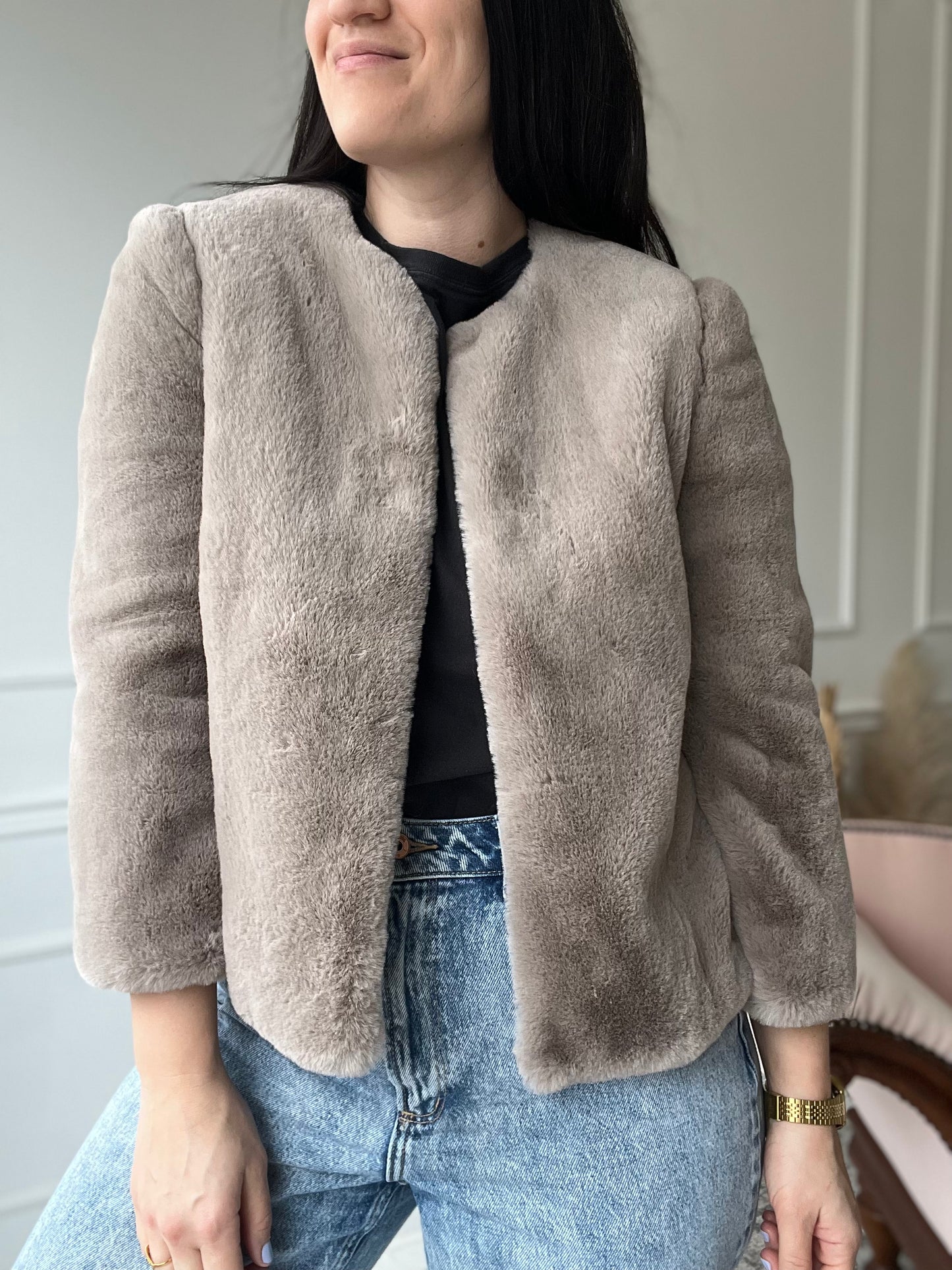 Buttery Soft Faux Fur Jacket - Size M