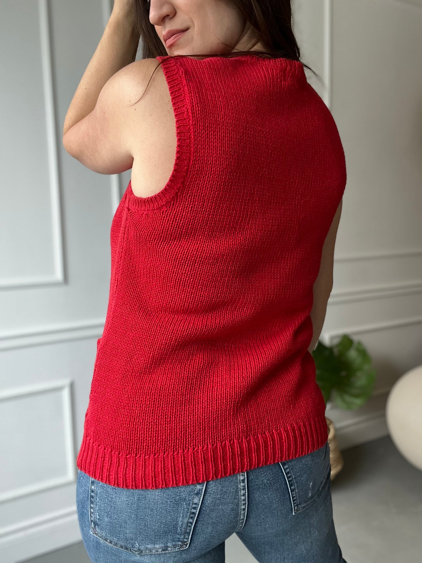 Sleeveless Nautical Knit - Size M