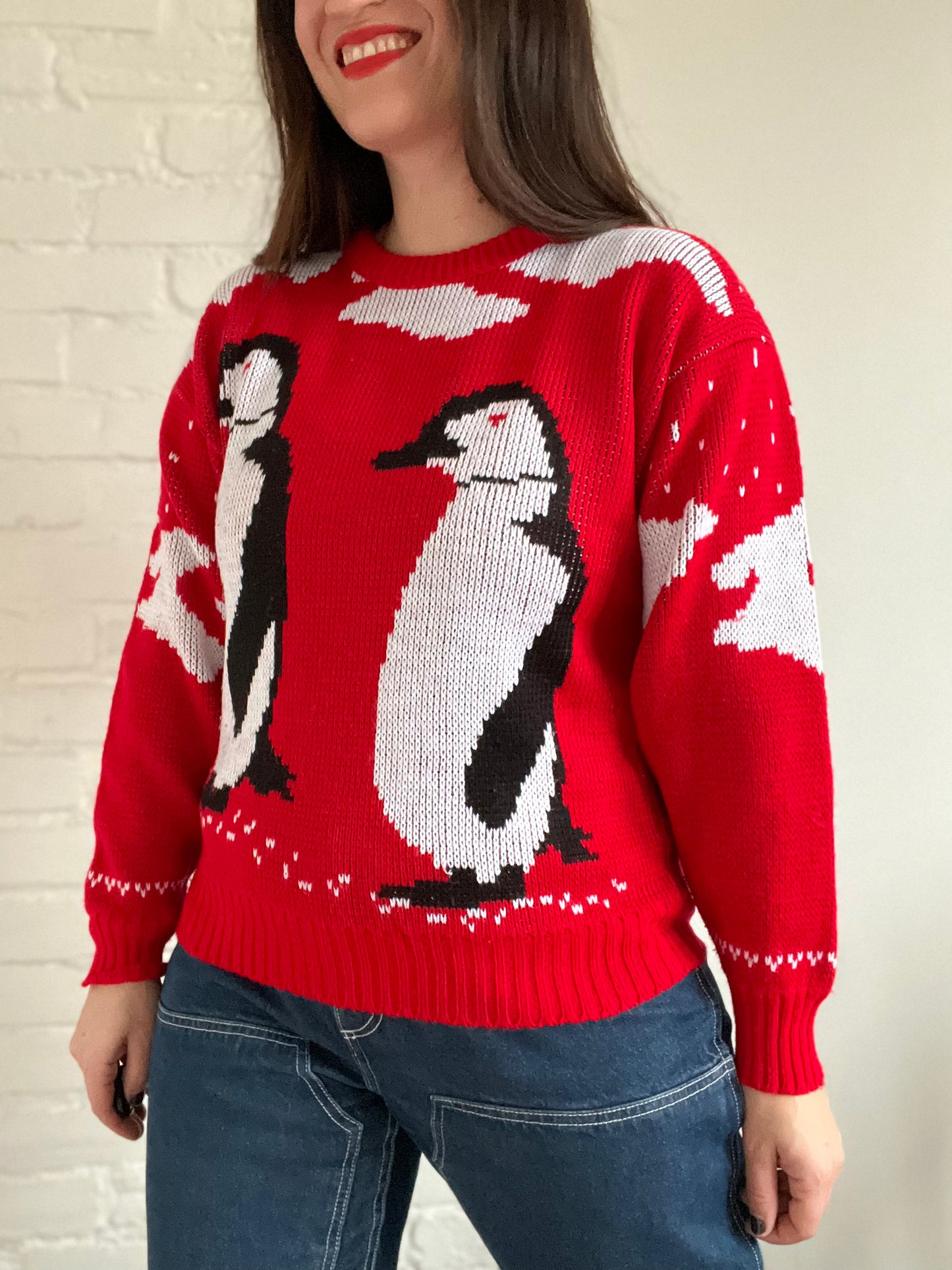 Penguins Knit Sweater - S/M