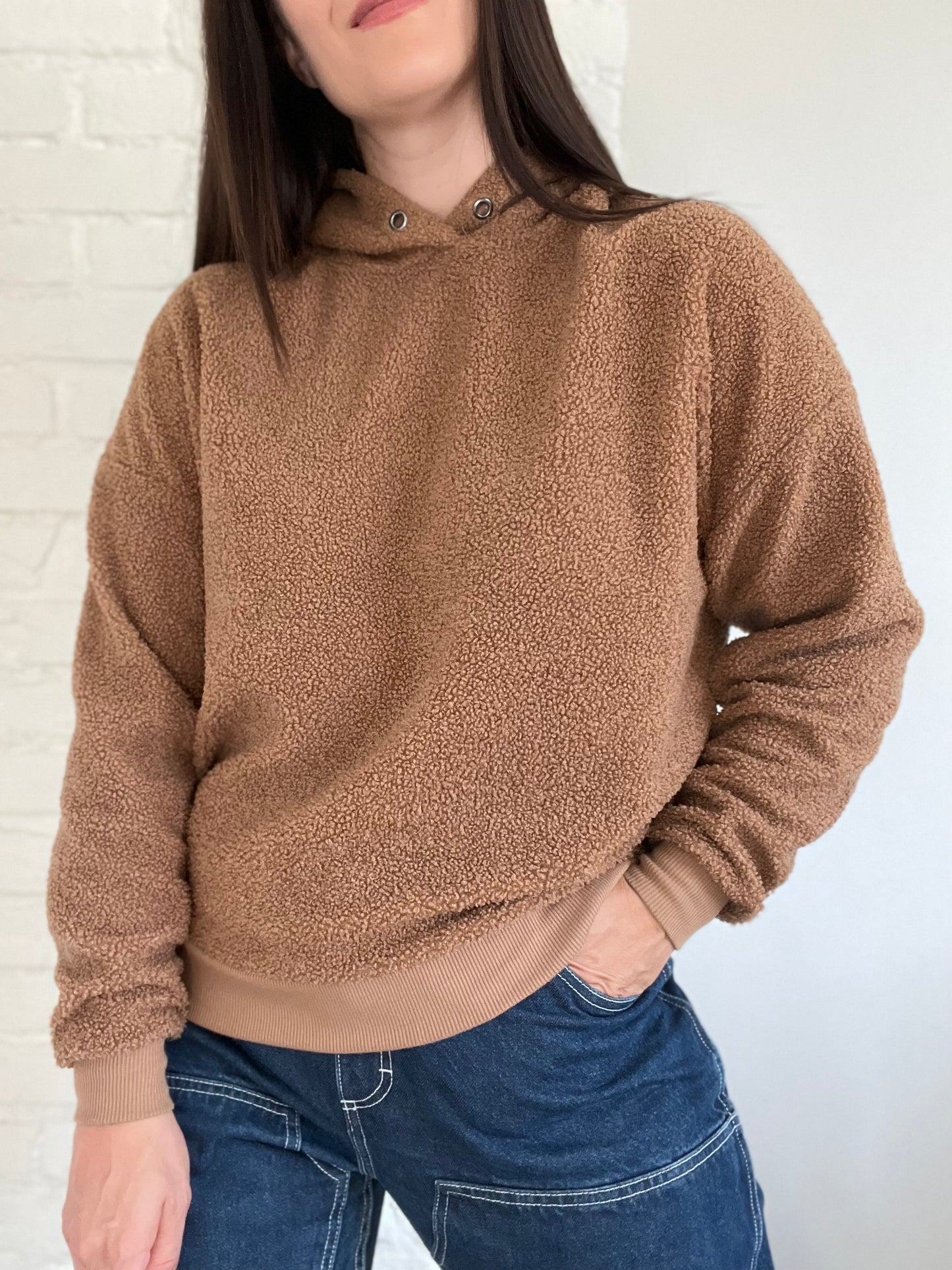 Teddy Caramel Hoodie - Size S/M