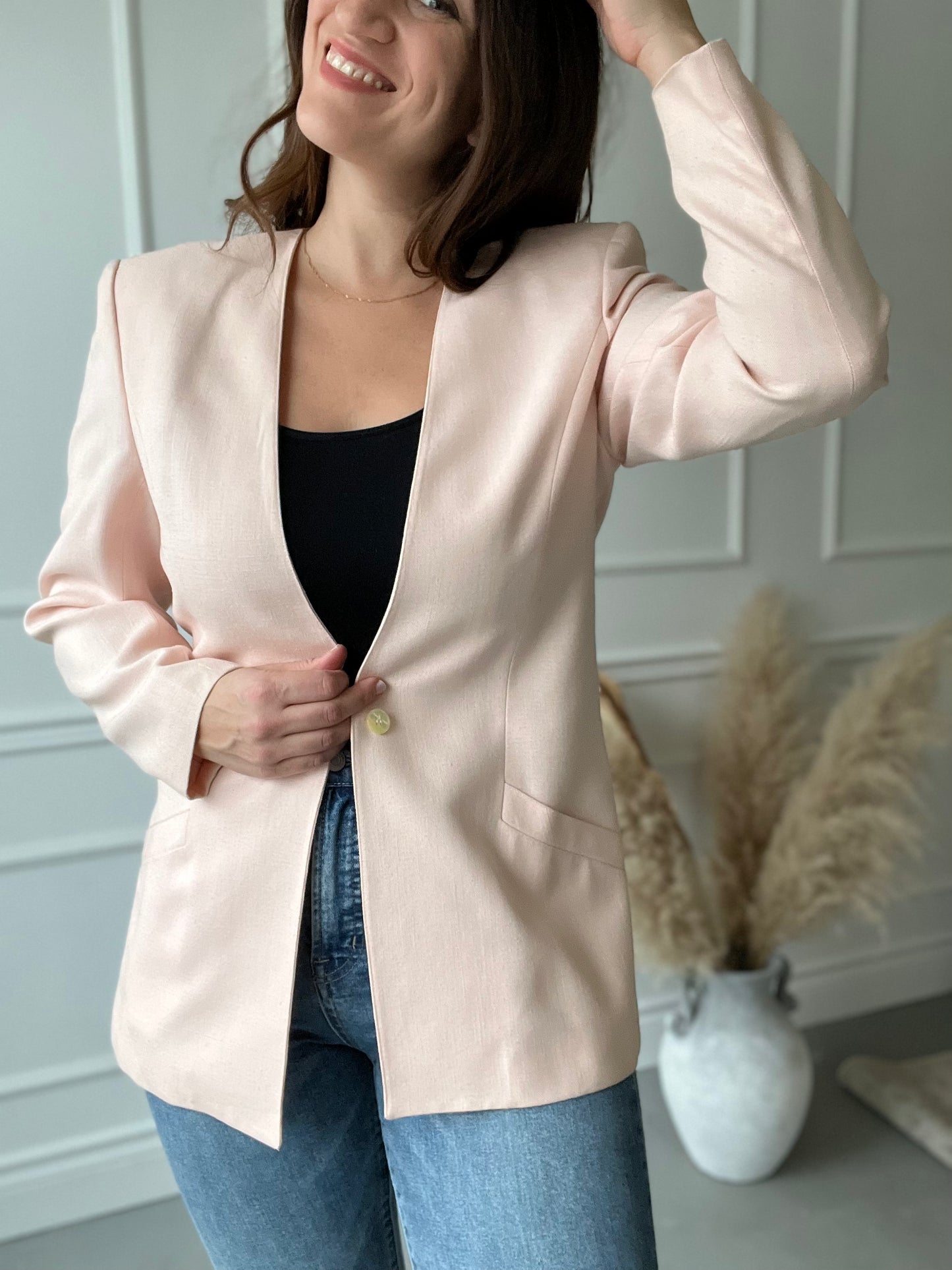 Blush Pink Soft Blazer - Size M