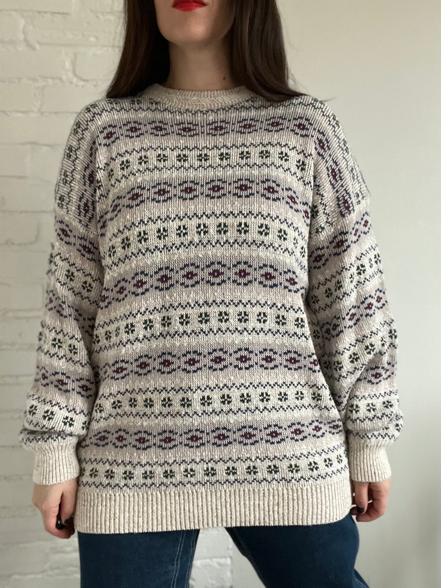 Neutral Holiday Sweater - XXL