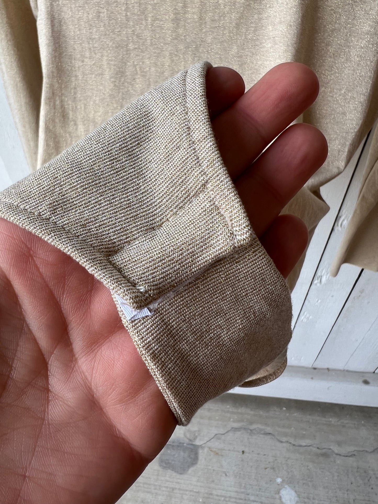 Shimmer Gold Body Suit - Size M