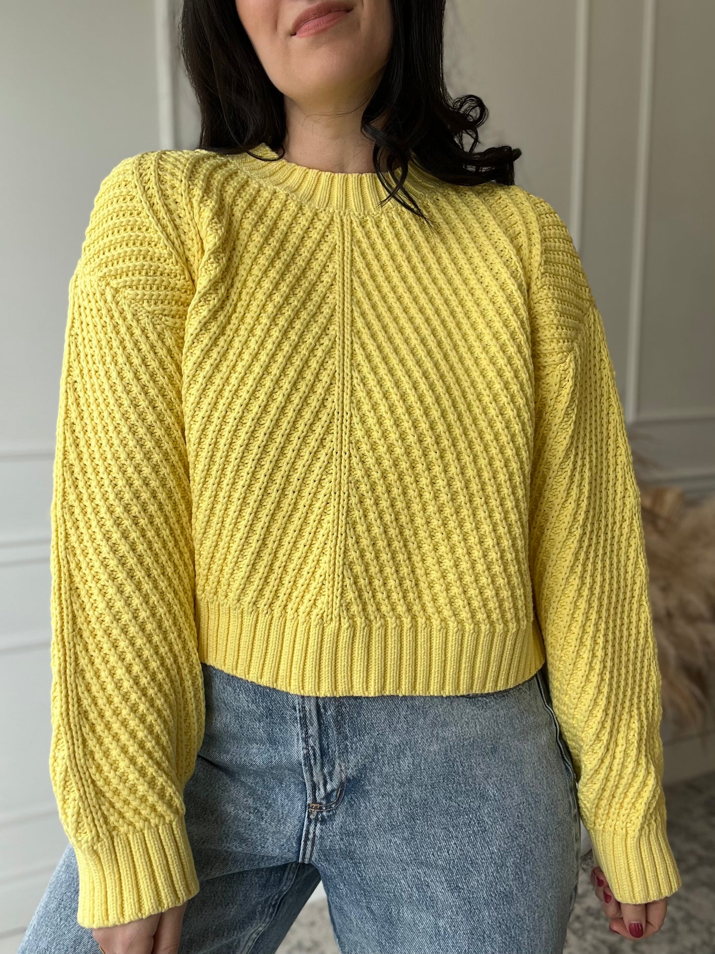 Extra Chunky Sunshine Sweater - Size S