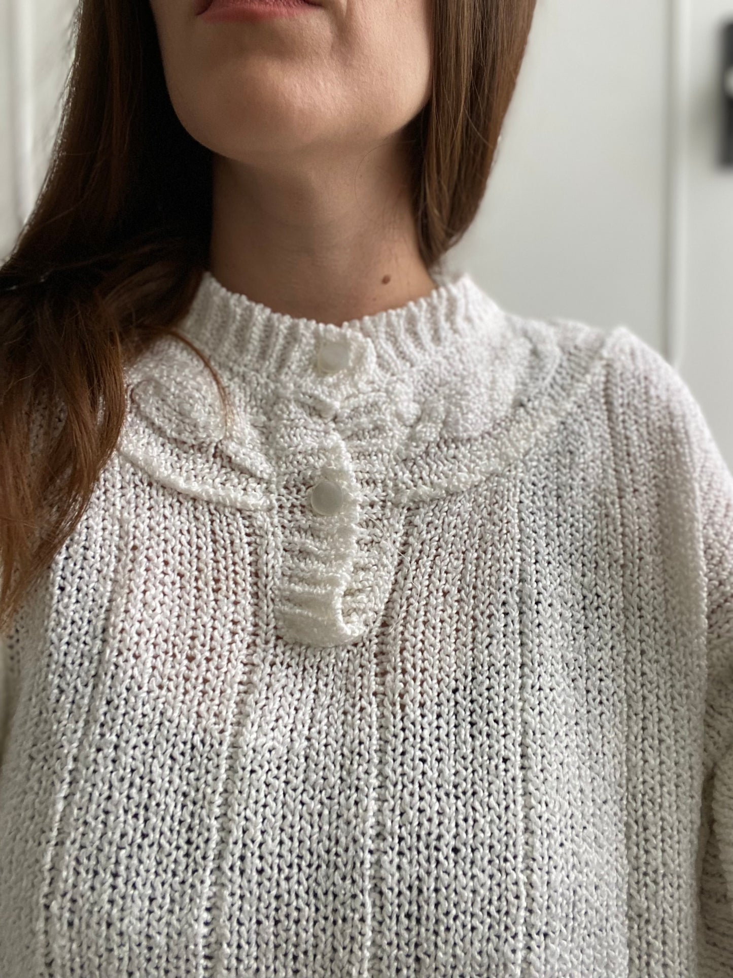 Ivory Pearl Pullover- Size L