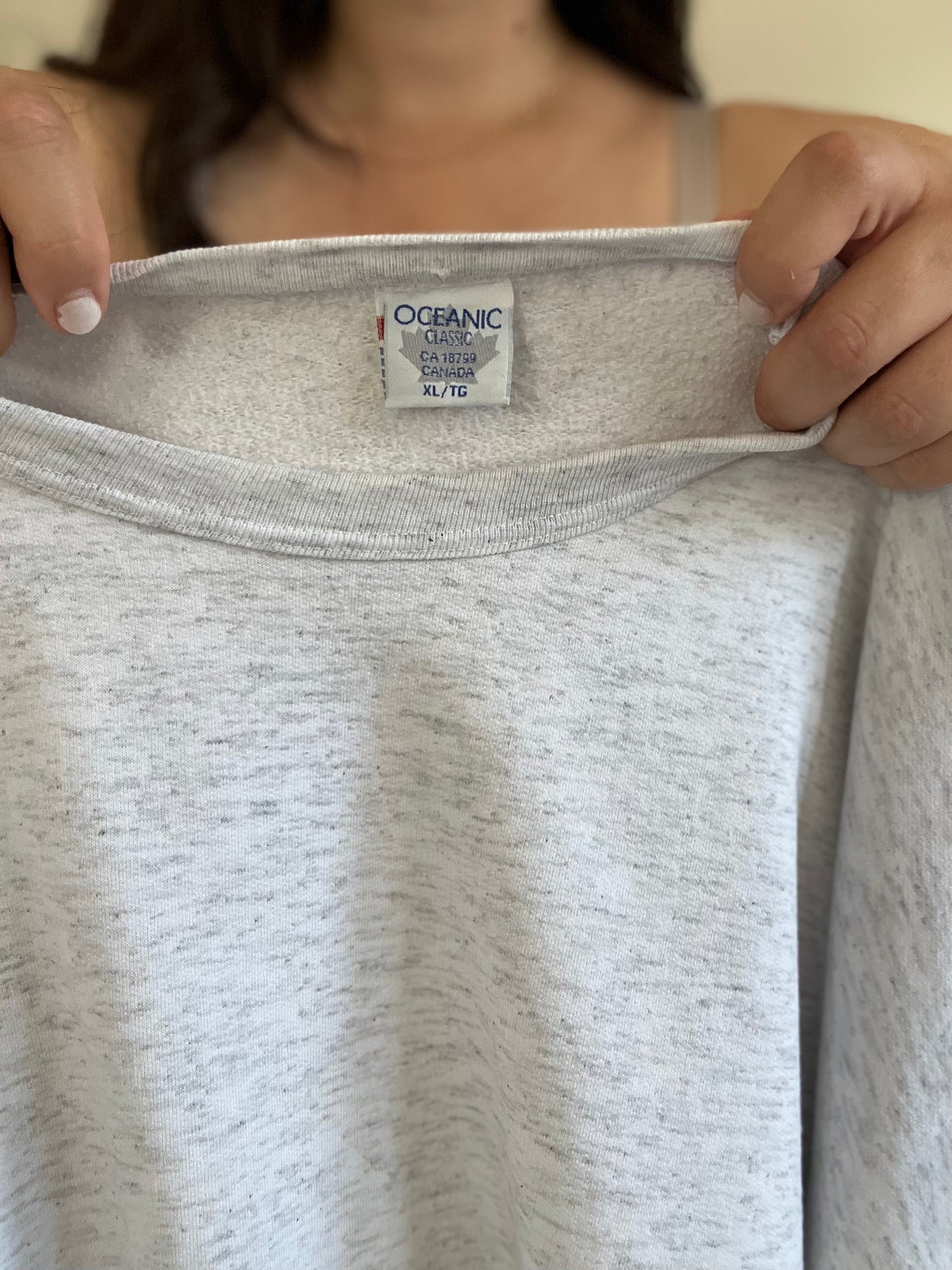 Heather Grey Relaxed Sweater - Size XL