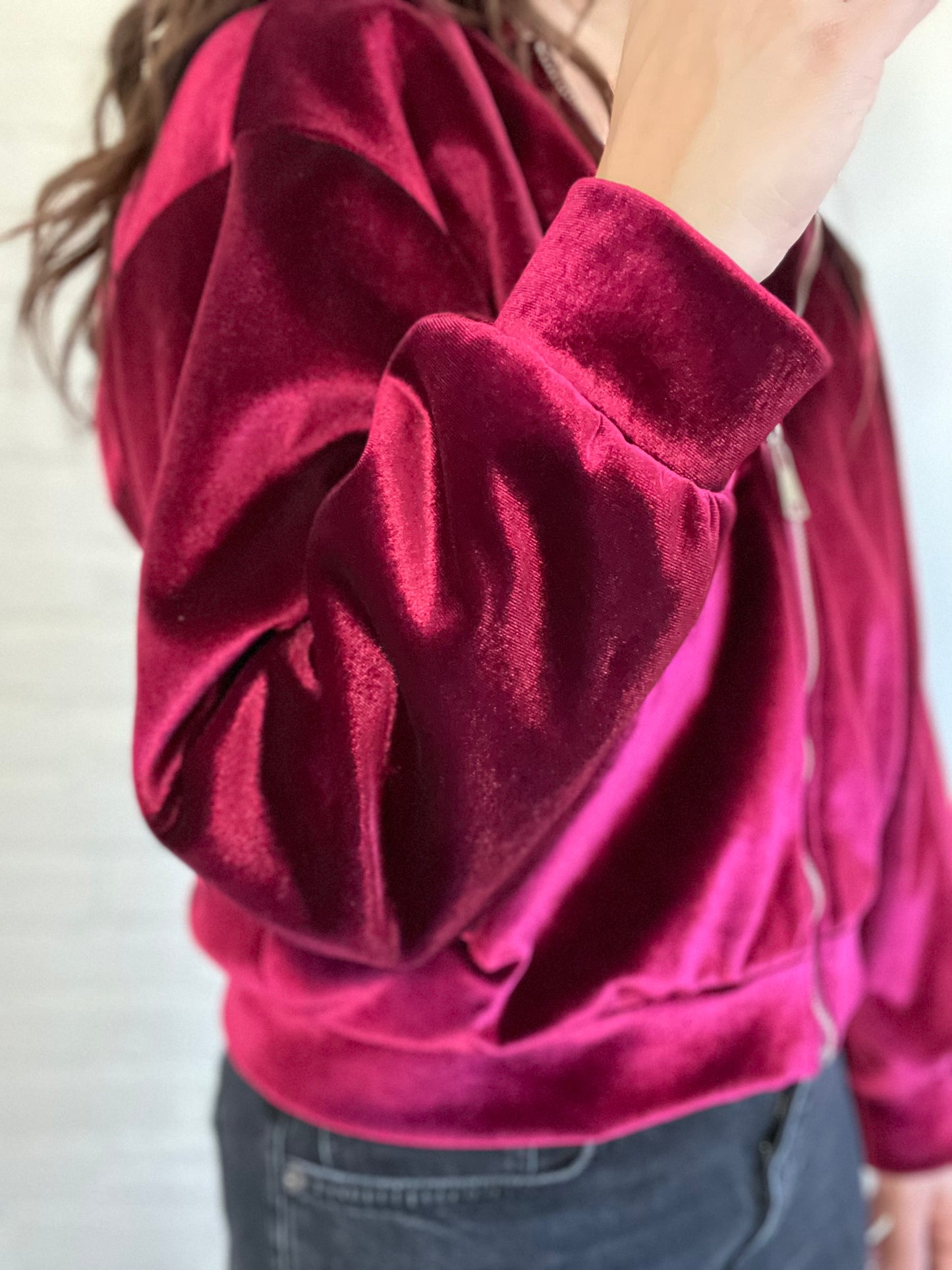 Velvet Puffer Jacket - L