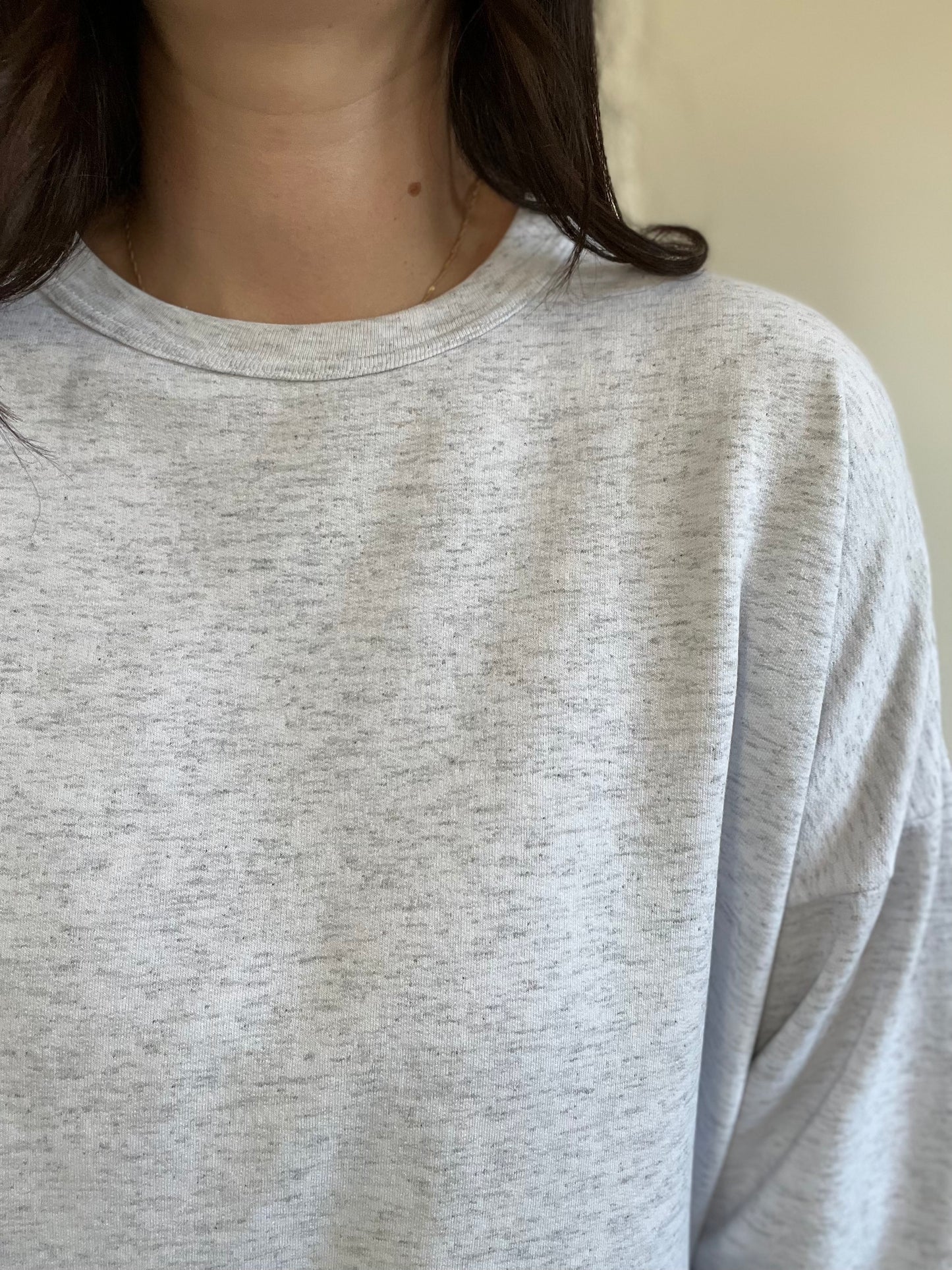 Heather Grey Relaxed Sweater - Size XL